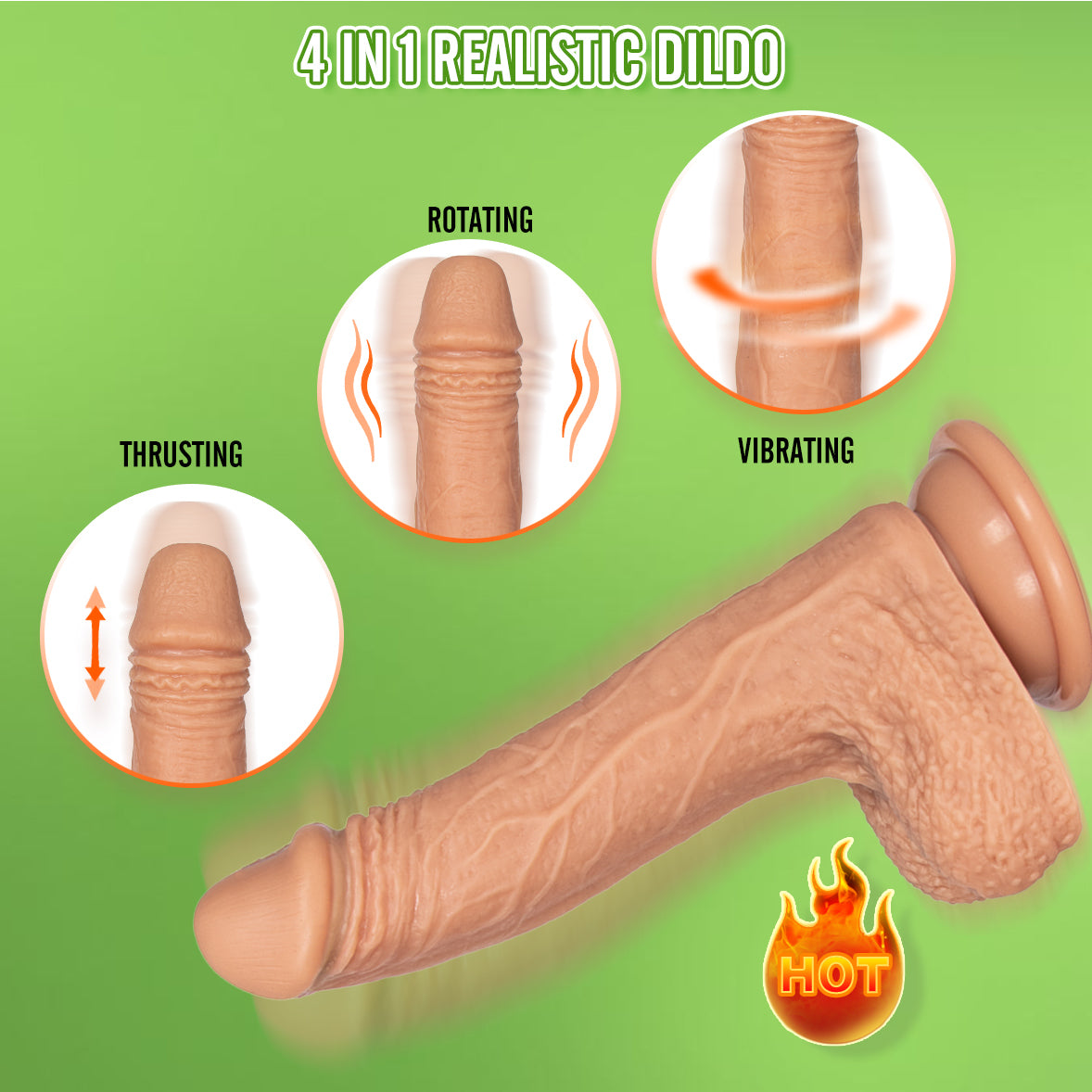 Dildo Thrusting Vibrator Sex Toys