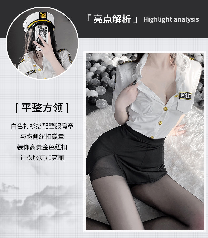 女警制服诱惑纯欲服装套装调情火辣床上激情性感情趣内衣