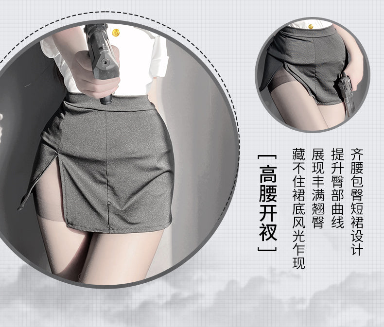 女警制服诱惑纯欲服装套装调情火辣床上激情性感情趣内衣