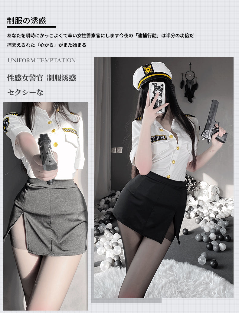 女警制服诱惑纯欲服装套装调情火辣床上激情性感情趣内衣