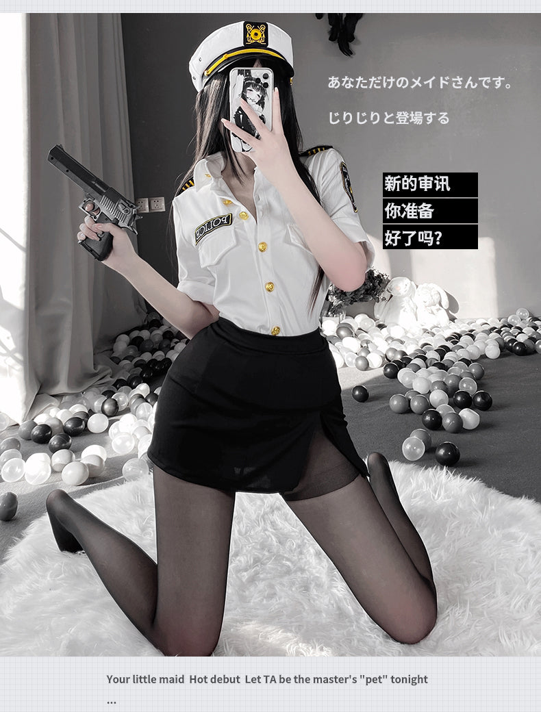 女警制服诱惑纯欲服装套装调情火辣床上激情性感情趣内衣