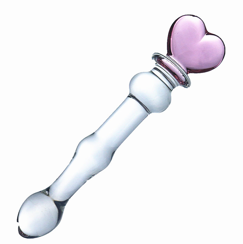 Glass Heart Shape Anal plugs Sex Toys