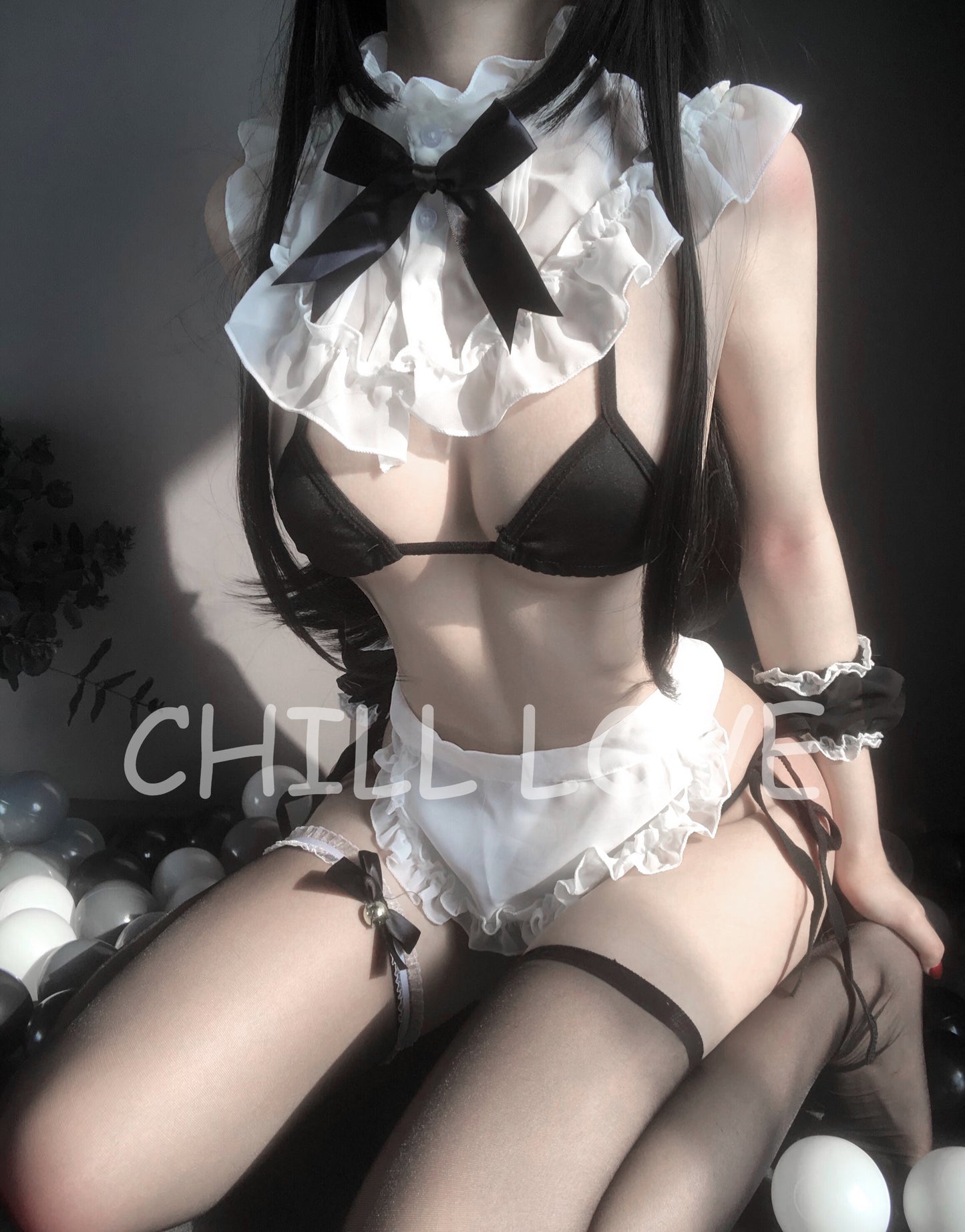 Sexy Maid Outfit Three-point Lingerie Set