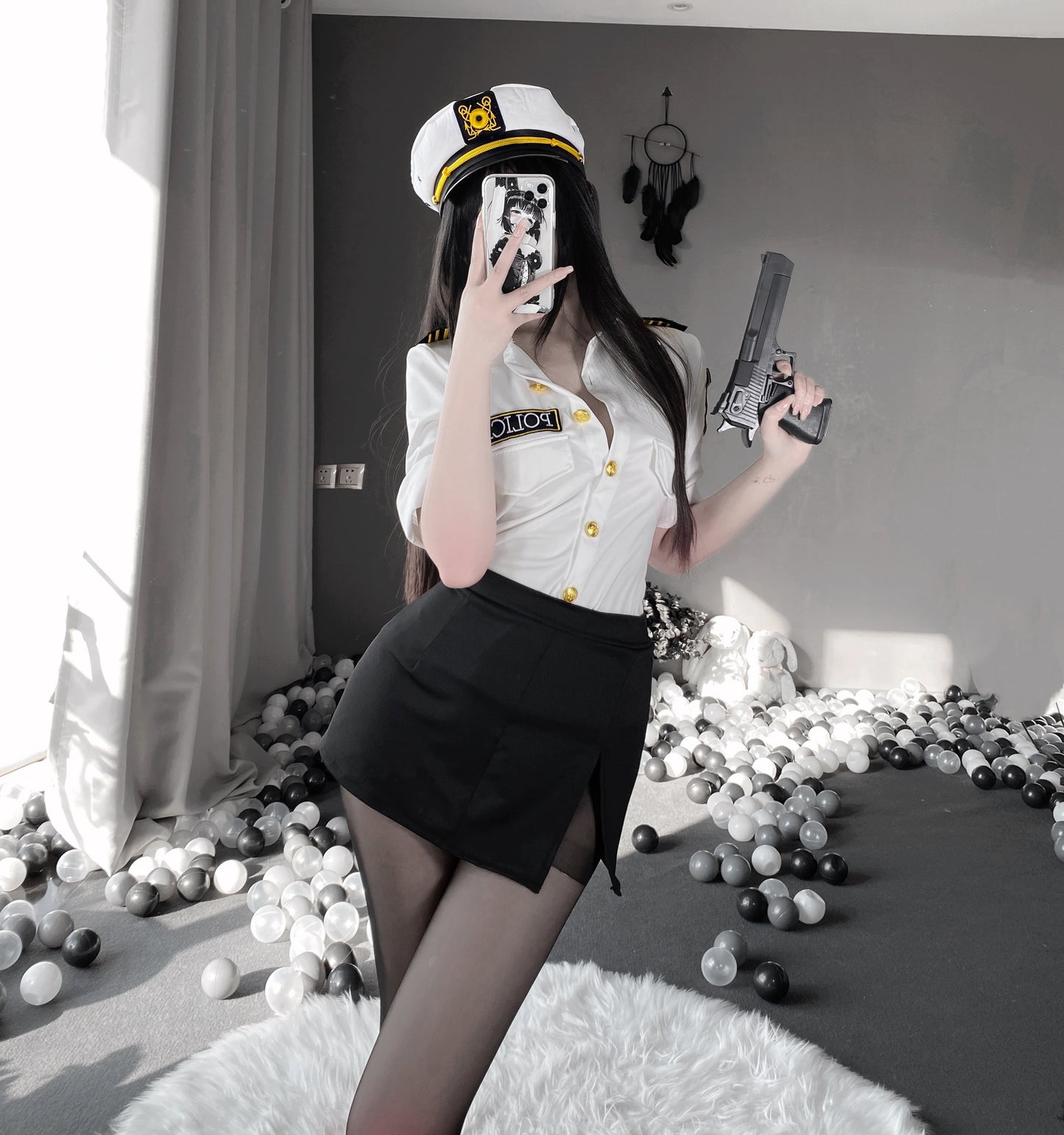 女警制服诱惑纯欲服装套装调情火辣床上激情性感情趣内衣