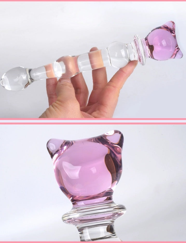 Glass Heart Shape Anal plugs Sex Toys